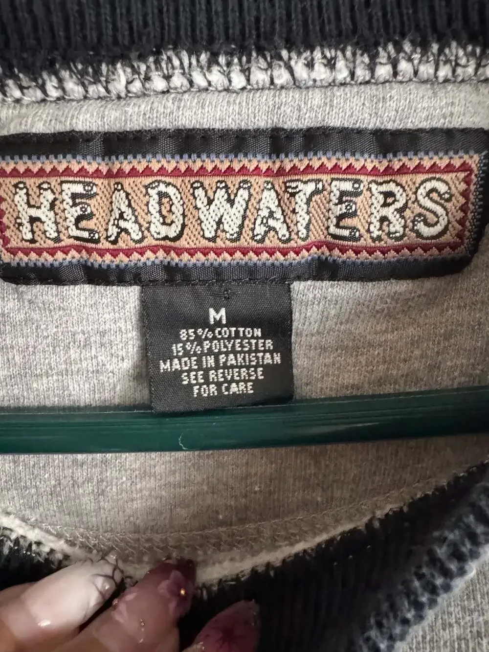 Vintage Headwaters Eye of the Eagle Embroidered Gray Crewneck Sweatshirt Medium